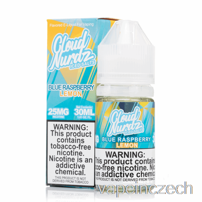 Ledová Modrá Malina Citron - Cloud Nurdz Salts - 30ml 50mg Vape Bez Nikotinu